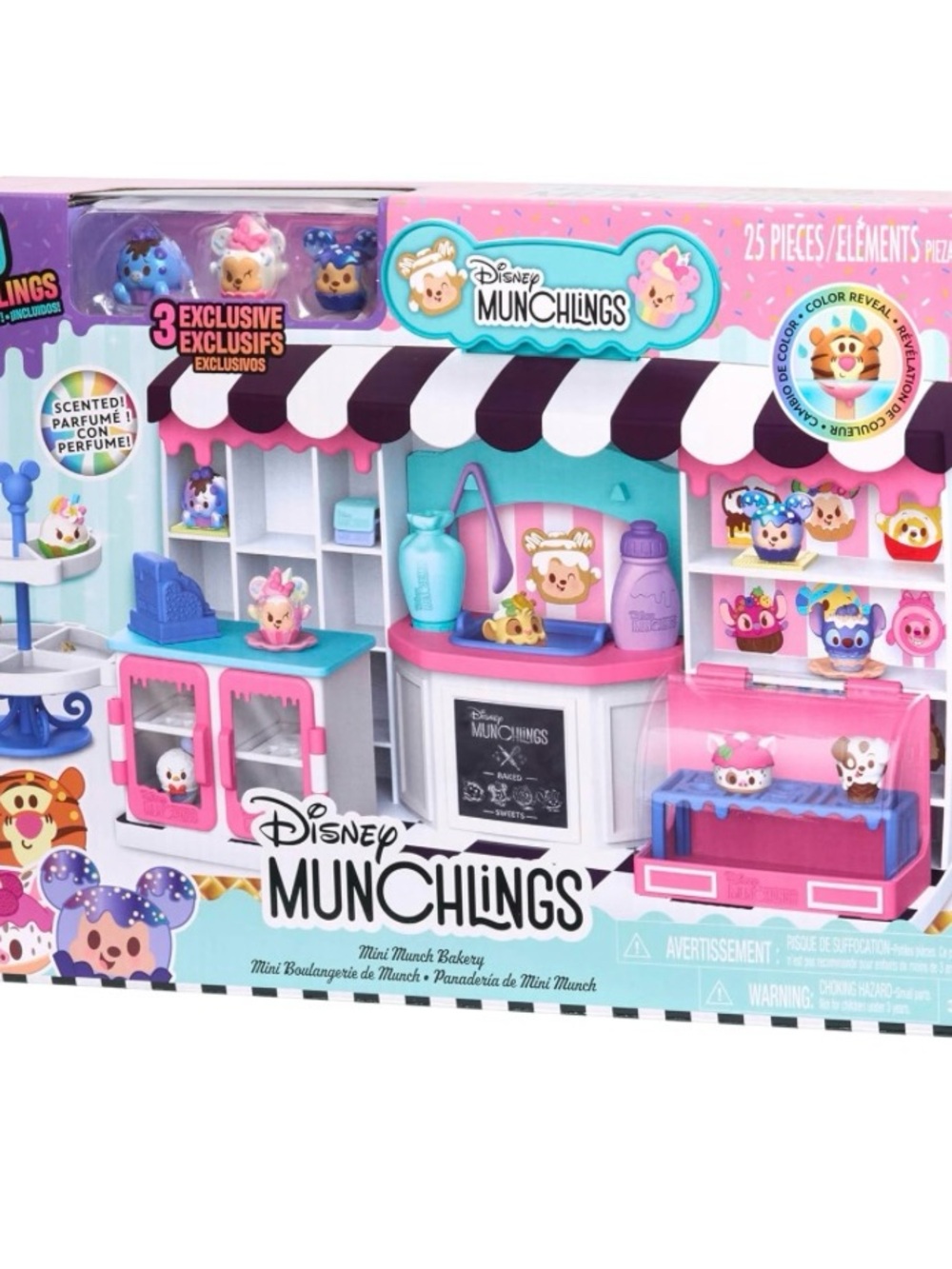 Disney Munchlings Mini Bakery 25 pc color changing Playset -